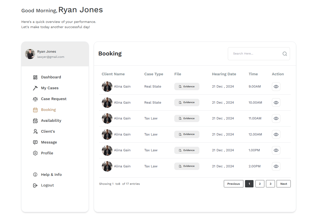 Booking